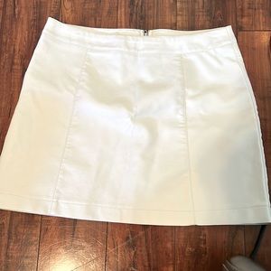 Forever 21 White Leather Skirt